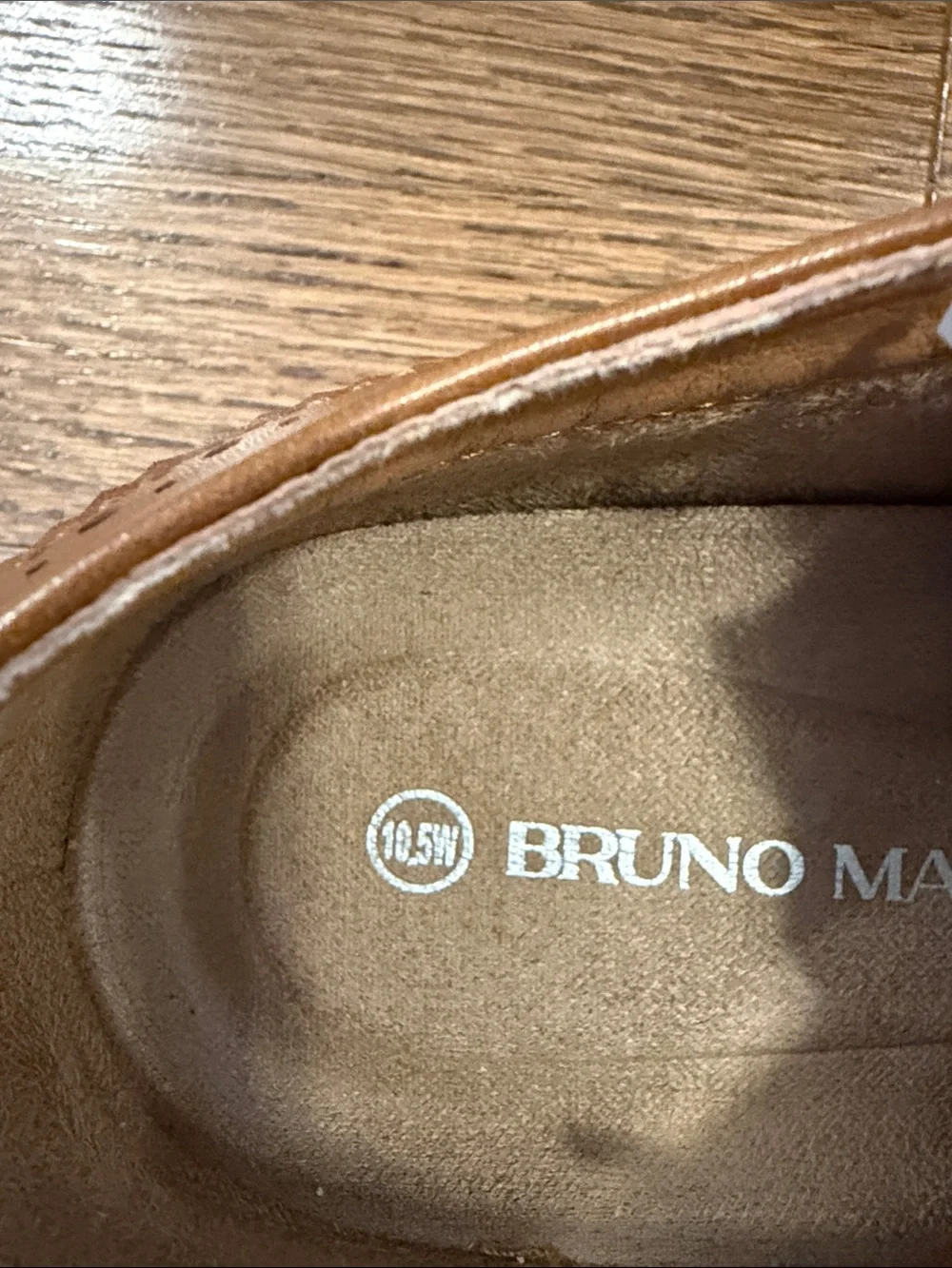 Men's Cognac Lace-Up Oxford Shoes by Bruno Marc